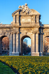 Puerta de Alcalá en la Plaza de la Independencia, Madrid, España