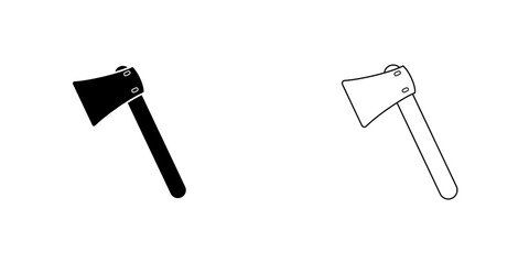 Ax vector icon isolated on white background.
