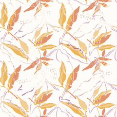 Floral seamless patterns. Vector design for papeand other use