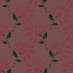 Simple floral seamless ethnic flower pattern for accessories and wrapping and clothes print and kids