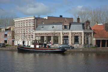 Fototapeta na wymiar A view on beautiful architecture of Sneek, Netherlands. 