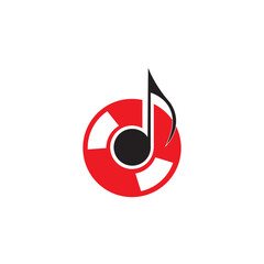 music icon logo vector design template