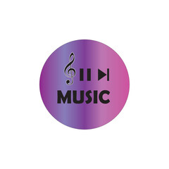 music icon logo vector design template