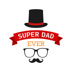 Happy Father's Day design on white background