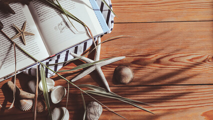 Lesen im Sommerurlaub .Reading on summer vacation