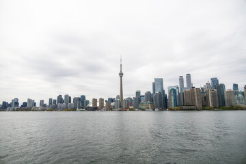 Fototapeta na wymiar Skyline view of Toronto Ontario across the water