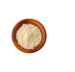 Powdered milk with nutrients in the bowl