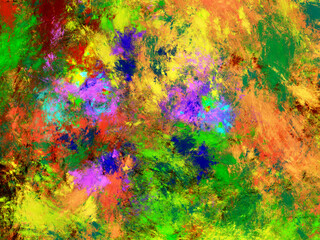 rainbow abstract fractal background 3d rendering illustration