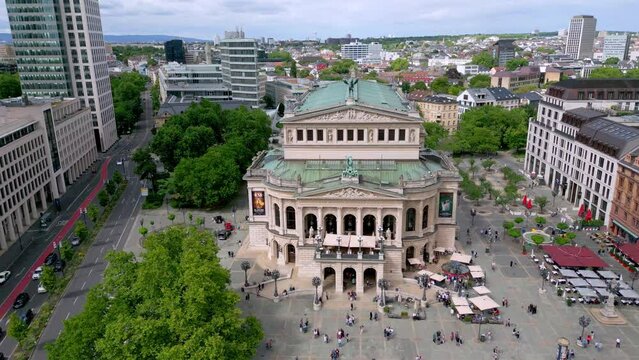 Opera Square in Frankfurt - aerial view - travel photography