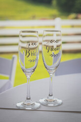 glasses of champagne