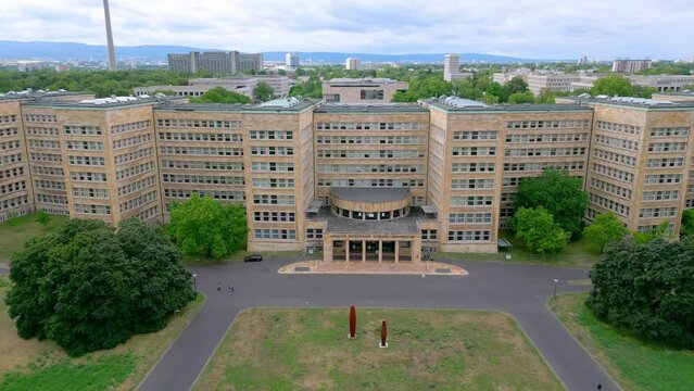 Johann Wolfgang von Goethe University in Frankfurt - aerial view - travel photography