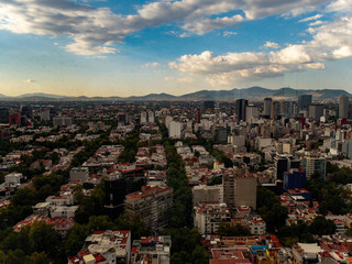 Aerial view of Polanco Mexico City