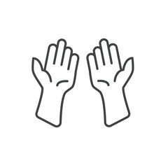 Obraz premium prayer hands icons symbol vector elements for infographic web