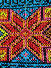 pattern of colorful mexican fabric