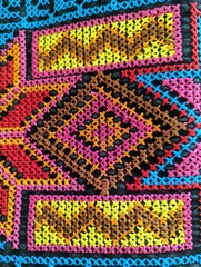 pattern of colorful mexican fabric