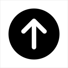 up arrow icon on a white background. Launch, update icon. The beginning of a creative project, business progress, a sign of a breakthrough. Symbol of fast growth. Speed, grow, increase.