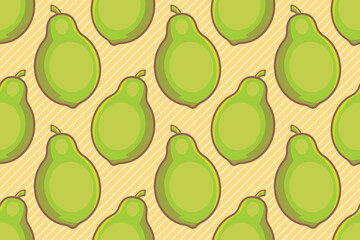 green papaya fruit seamless pattern vector illustration 