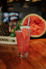 Bebida con alcohol. Con Sandia