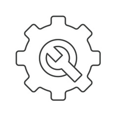 cogwheel setting and wrench icons  symbol vector elements for infographic web