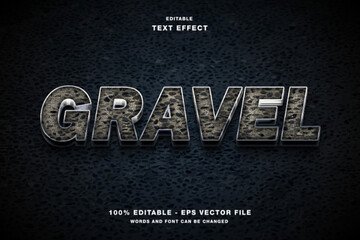 Obraz premium Gravel 3D editable text effect