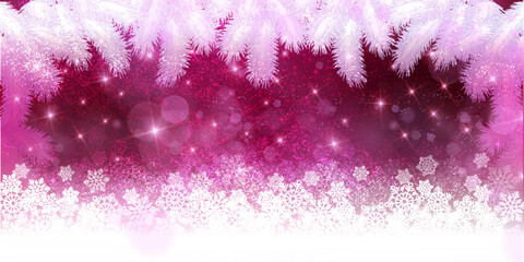 雪　クリスマス　モミの木　背景