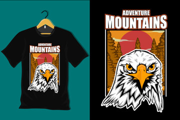 Adventure Mountain Retro Vintage T Shirt Design