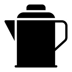 Fototapeta premium kettle glyph icon