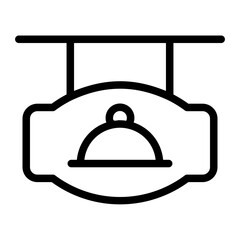 restaurant line icon