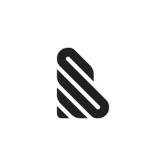 letter s stripes linear geometric logo vector