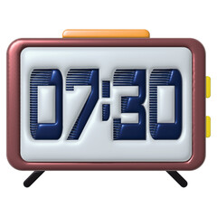 wooden bell alarm clock, 3d rendering