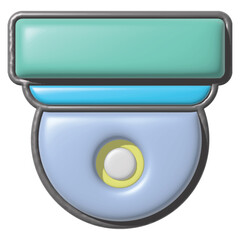 Camera CCTV icon vector, 3d design