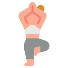 yoga flat icon