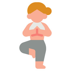 yoga flat icon