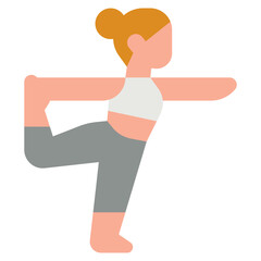 yoga flat icon