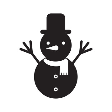 recommend clip art: Snowman icon vector illustration sign	