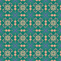 Seamless Background Retro Garden Nature Aboriginal Floral Damask Traditional Pattern Art