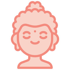 buddha two tone icon