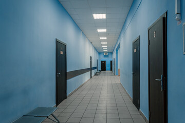 School corridor, hallway of college or university