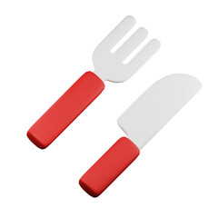 Fork Knife Food 3D Illustration