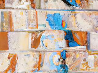 Fototapeta premium texture paint store abstract painting background on wall backdrop with room for text