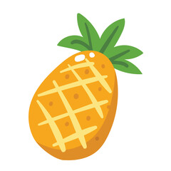 Pineapple Fruit 2D Illustration