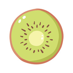 Kiwi Fruit 2D Illustration