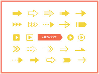 シンプルな矢印のアイコンセット