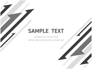 交錯する矢印の背景　モノクロ