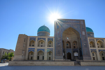 Fototapeta na wymiar Traditional oriental architecture in the Uzbek city of Bukhara