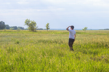 person running in the field