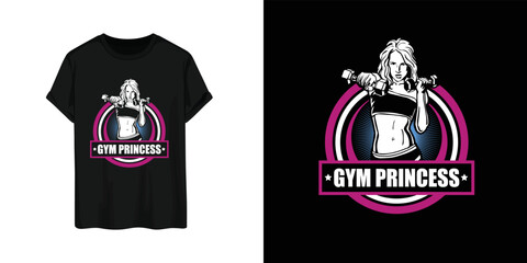 Workout T-shirt design vector for women