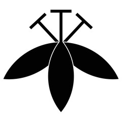 家紋です。三つ重ね櫂といいます。