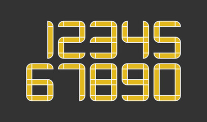 Numbers set vector, modern design.