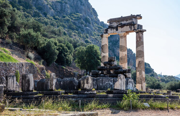 Delphi Greece. Delfi Archaeological Site, Ancient Greek ruins